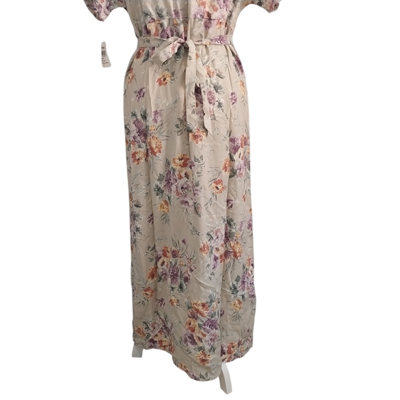 Vtg Susan Burrowes Size Large 90s Country Springtime Floral Cottagecore Dress - Picture 11 of 16